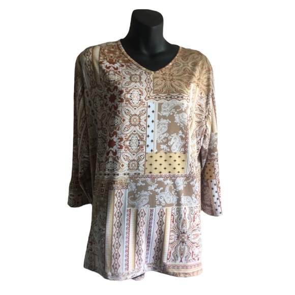 NWT Peachy Pink Boho Top. Size L - Picture 1 of 5